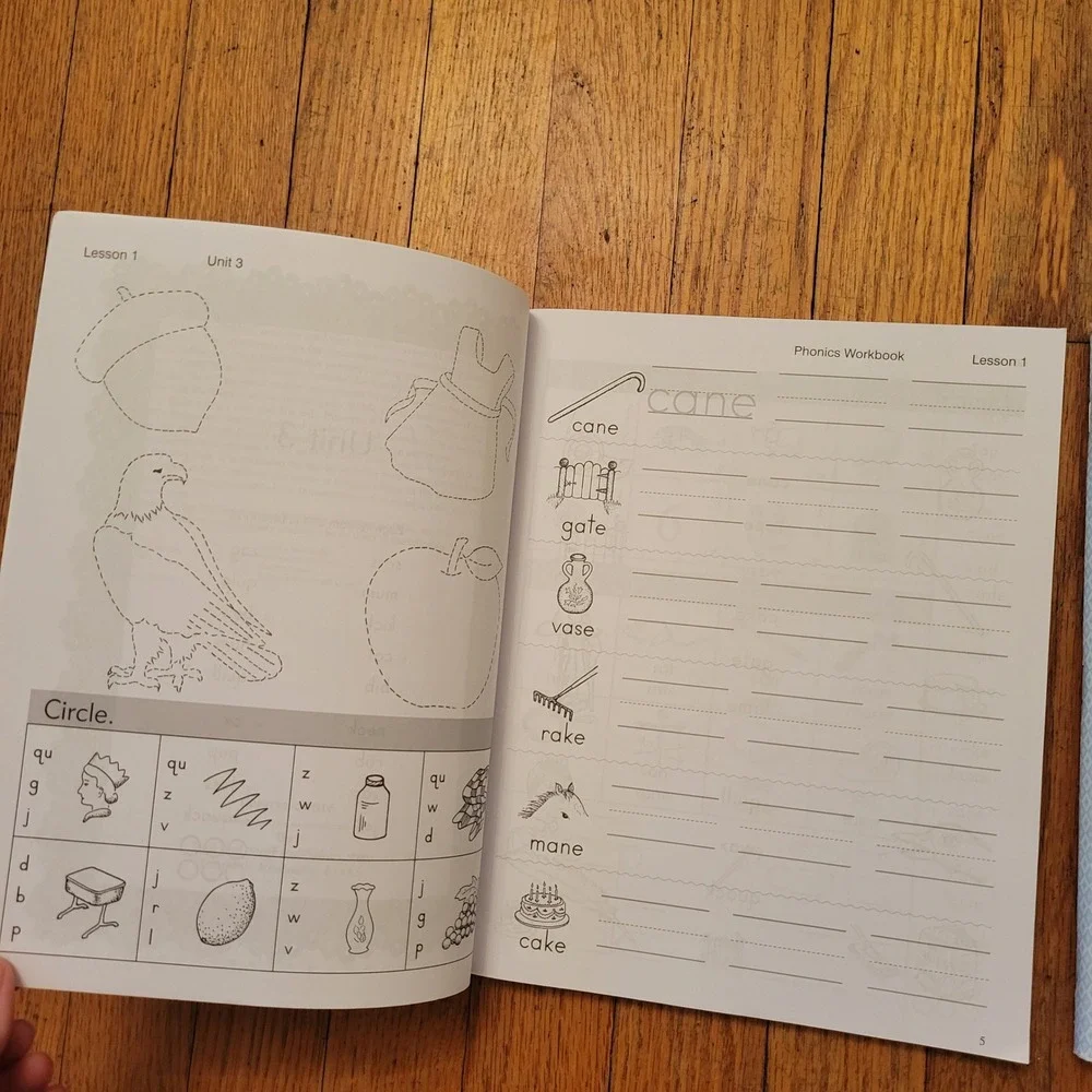 Rod Staff Grade 1 Phonics Workbook Blue Unit 3 4 Bible Nurture Series Homeschool